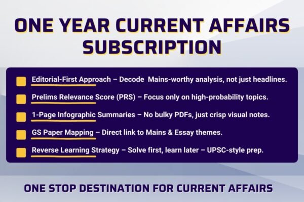 One Year Current Affairs Subscription for UPSC and State PCS